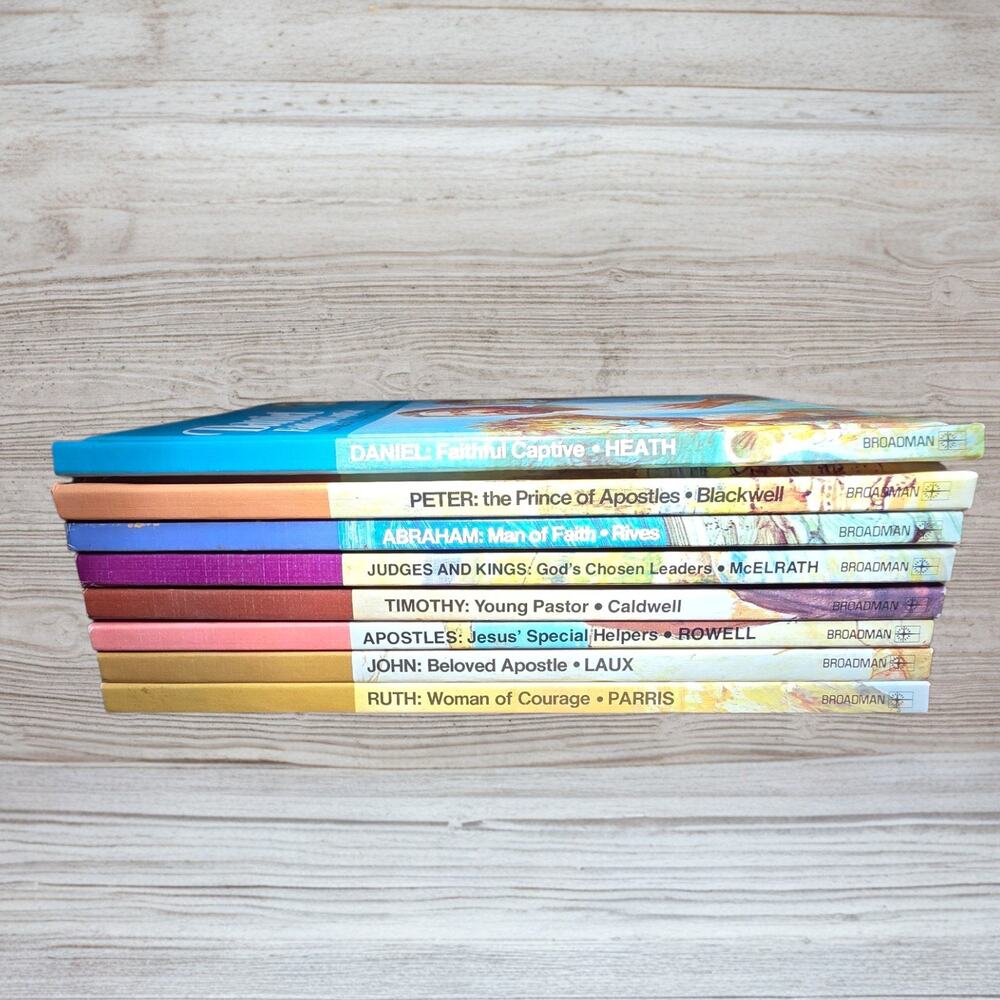 Vintage 1970s BibLearn Series Children’s Hardcover Book Lot - Set of 8